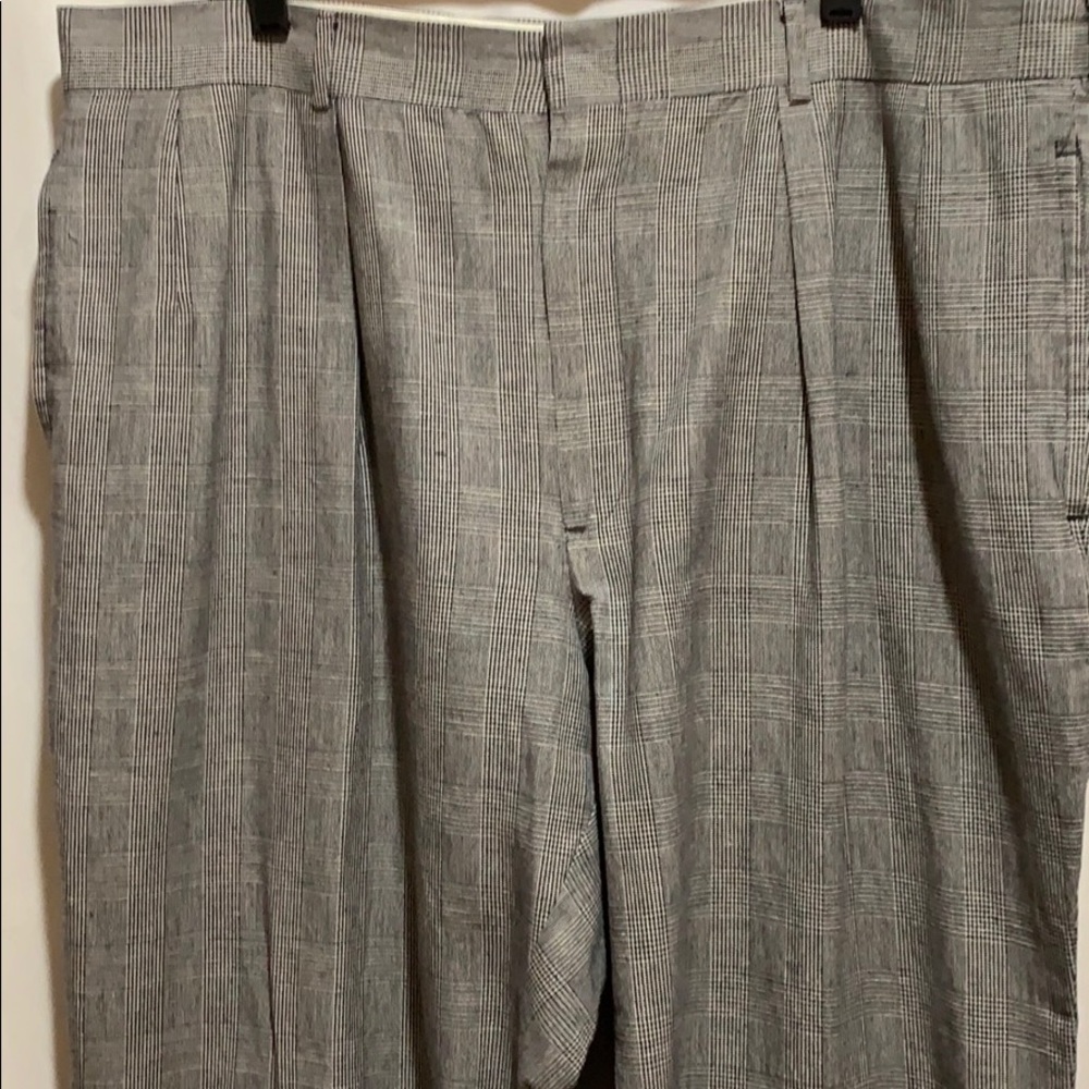 BESPOKE HOUNDSTOOTH PANTS BRACE/BUTTONS 42/30